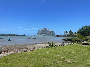 Cruise Ship off shore